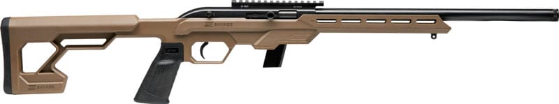 SAVAGE 64 PRECISION 22LR 10RD – 16.5″ HB SYNTHETIC CHASSIS FDE