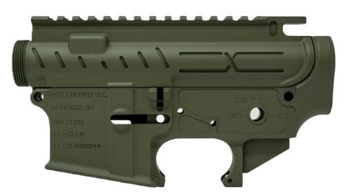 FAXON AR-15 X-TRA LITE – RECEIVER SET OD GREEN STRIPPED