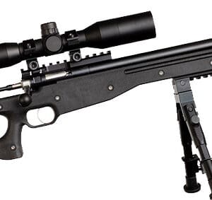 CRICKETT PRECISION RIFLE 22LR - BLUED/BLACK THREADED W/SCOPE