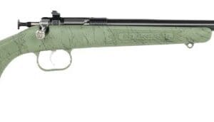 CRICKETT RIFLE G2 22LR GREEN - SYNTHETIC/GOLD WEB BLUED