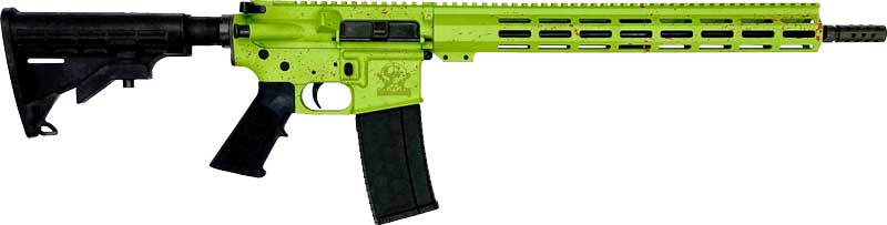 GLFA AR15 SPLATTER 223 WYLDE – 16″ NIT BBL ZOMBIE GREEN