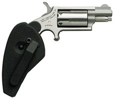 NAA MINI-REVOLVR 22WMR 1-1/8″ – S/S MATTE W/HOLSTER GRIP