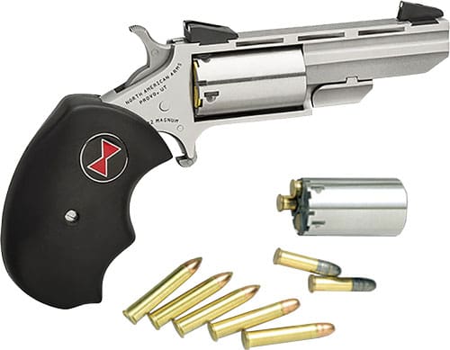 NAA "BLACK WIDOW" COMBO 2" FS - 22LR/22WMR S/S BLACK RUBBER - Image 2