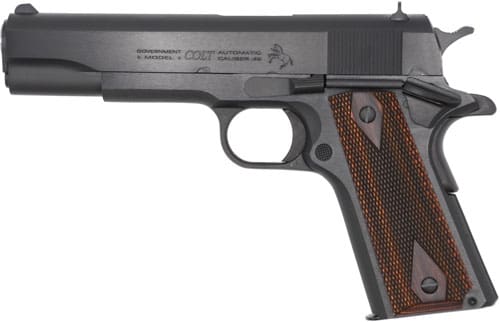 COLT GOVERNMENT 1911 45ACP 5″ – 7RD BLUED ROSEWOOD
