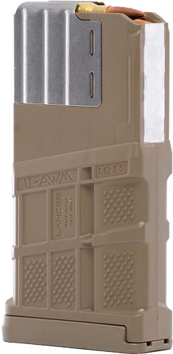 LANCER MAGAZINE L7AWM SR-25 – 7.62X51 20RD OPAQUE FDE GEN2