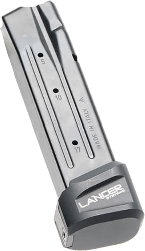 LANCER EXTENDED BASEPAD PLUS – 5RDS BLACK FOR SIG P320