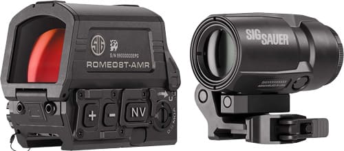 SIG RED DOT/MAGNIFIER COMBO – ROMEO8T/JULIET3 AMR BLACK