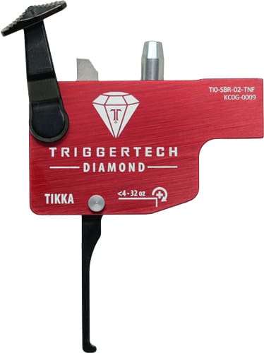TRIGGERTECH TIKKA SINGLE STAGE – BLACK DIAMOND FLAT BLACK/RED