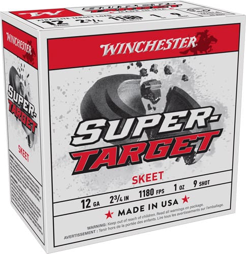 WINCHESTER TARGET 12GA 2.75″ – 1OZ #9 1180FPS 250RD CASE LOT