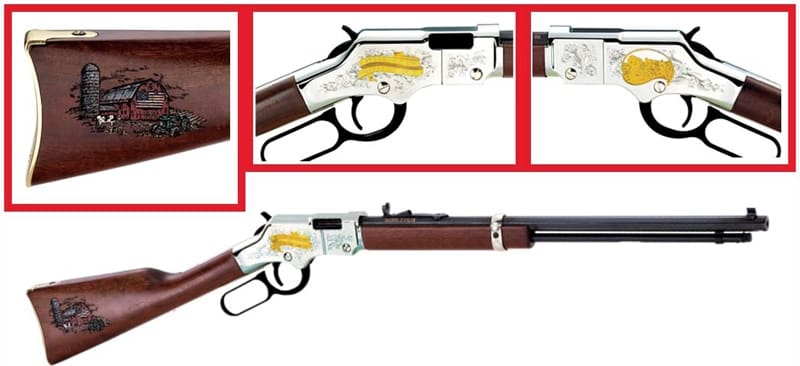 HENRY H4 AMERICAN FARMER TRIB. - 22S/L/LR 20" OCTAGON ENGRAVED - Image 2