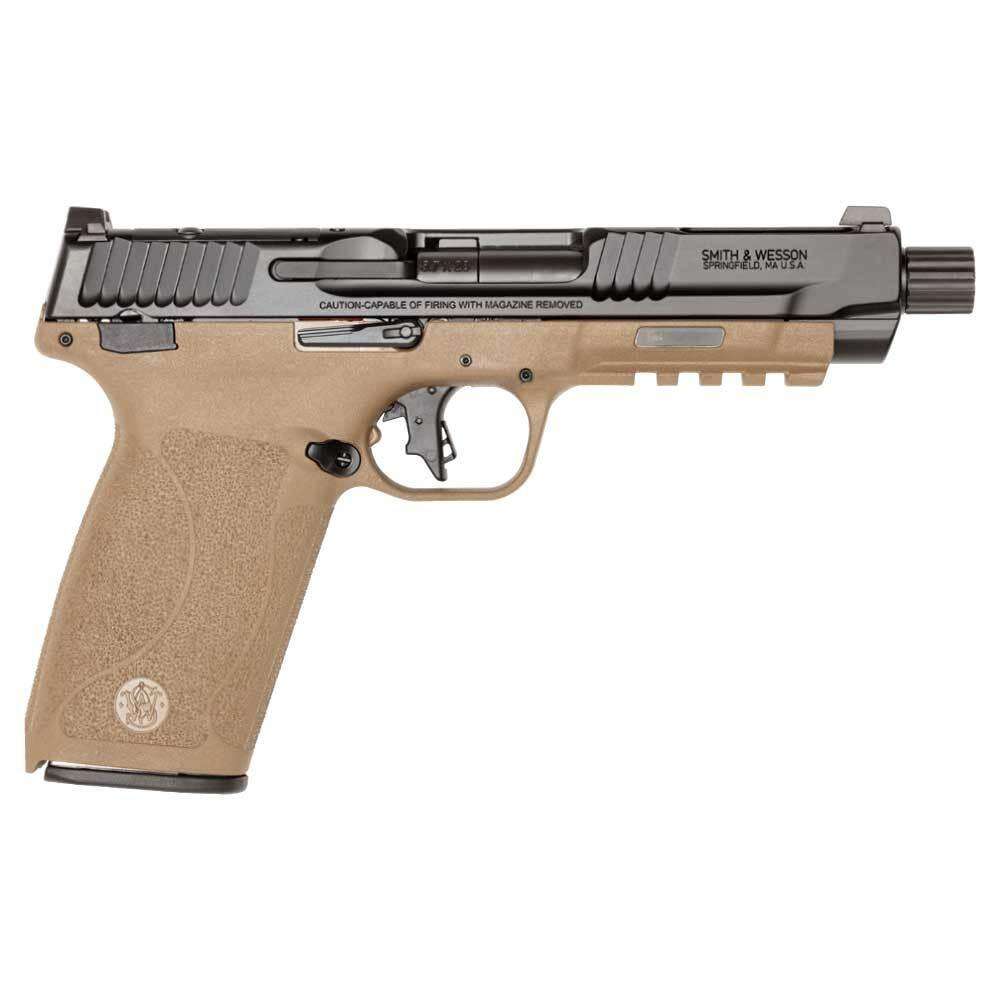 SMITH & WESSON M&P 5.7 PSTL 5″ FDE 2 TONE O.R. THRDDED NTS 2-22RD