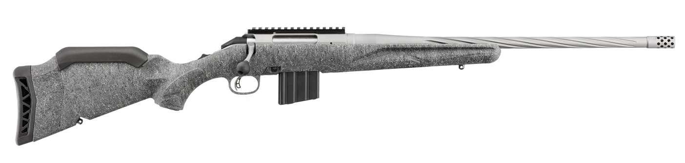 RUGER AMERICAN G2 350 LEGEND 20″ SPIRAL FLTD T.B. GRY SPLTR 5RD
