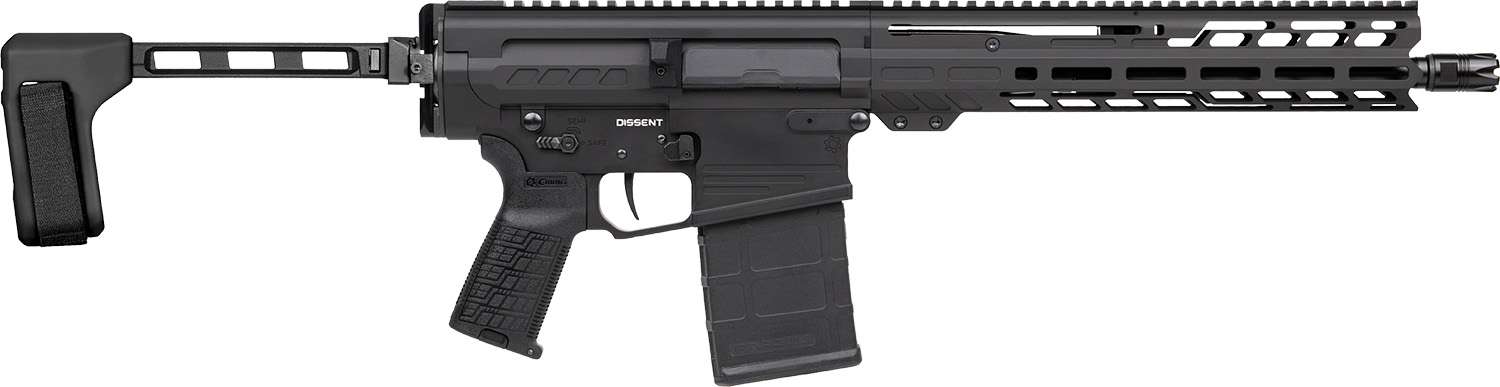 CMMG DISSENT MK3 8.6 BLACK OUT PISTOL 12.5″ ARMOR BLACK W/ SB TACT FS1913A FLD BRACE