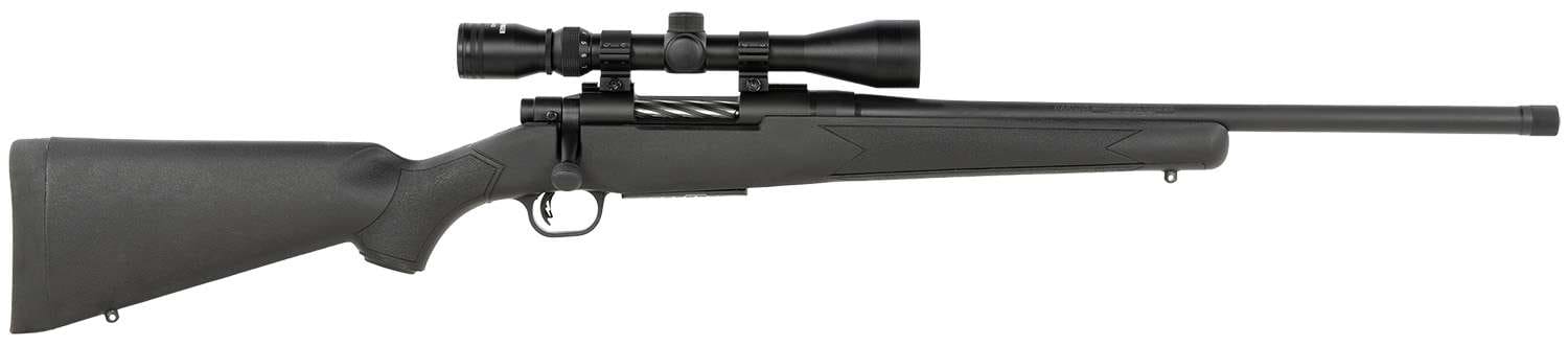 MOSSBERG PATRIOT 400 LEGEND RIFLE 20″ T.B. BLACK SYNTHETIC, 3-9X40 SCOPE 4RD