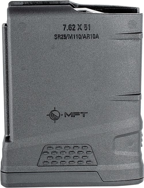 MFT MAGAZINE AR10/SR25 7.62X51 – 308 WIN 10RD BLACK POLYMER