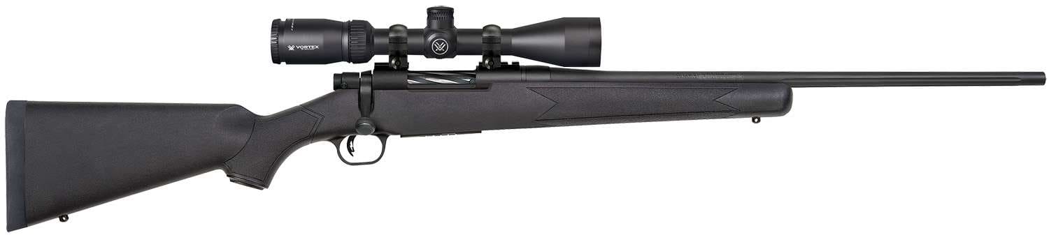MOSSBERG PATRIOT 350 LEGEND RIFLE 22″ T.B. BLACK SYNTHETIC, 4RD MAG, VORTEX 3-9X40 SCOPE