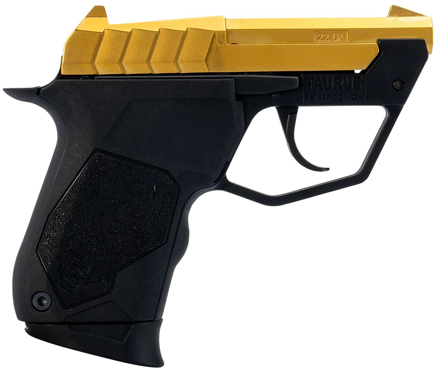 TAURUS 22TUC 22LR PSTL 3″ BLK/GOLD PVD SLIDE 1-9RD MAG