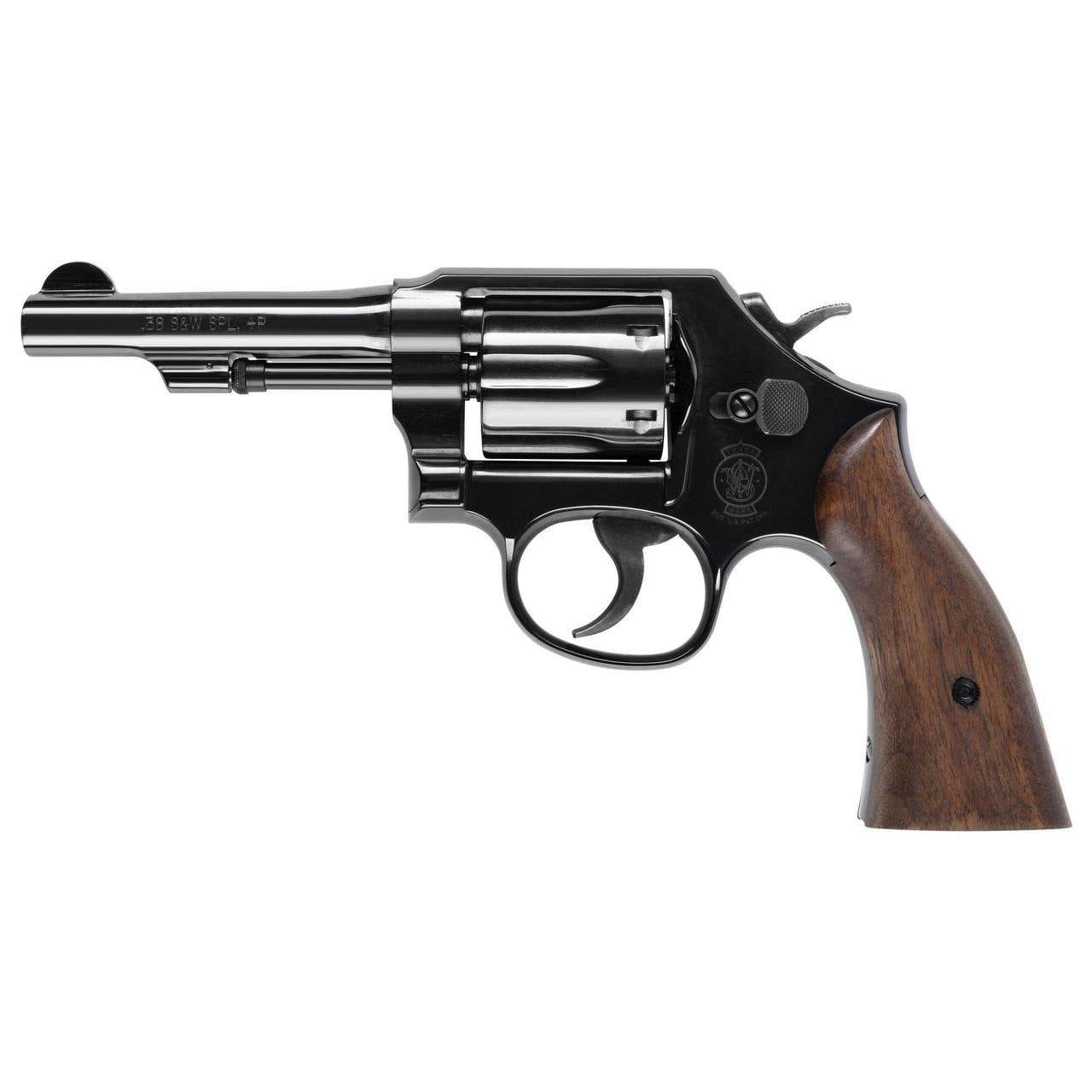 SMITH & WESSON MODEL 10 38SPL REVOLVER 4″ BLACK/WOOD NO LOCK 6RD CA COMPLIANT