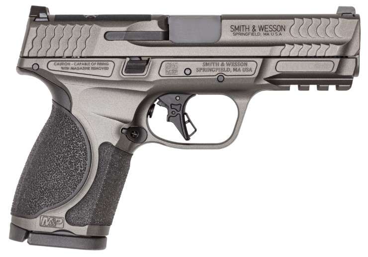 SMITH & WESSON M&P 9 M2.0 METAL COMPACT 9MM PISTOL 4″ O.R. GRAY NMS 2-15RD MAGAZINES