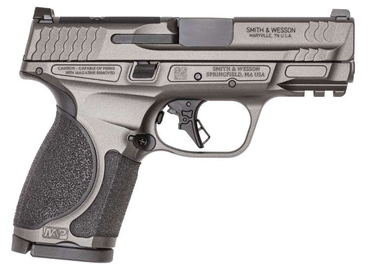SMITH & WESSON M&P 9 M2.0 METAL COMPACT 9MM PISTOL 3.6″ O.R. GRAY NMS 2-15RD MAGAZINES
