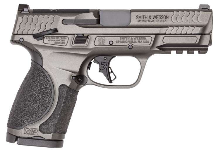 SMITH & WESSON M&P 9 M2.0 METAL COMPACT 9MM PISTOL 4″ O.R. GRAY MS 2-10RD MAGAZINES