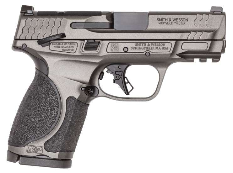 SMITH & WESSON M&P 9 M2.0 METAL COMPACT PISTOL 3.6″ O.R. T.S. GRAY 2-15RD MAGS