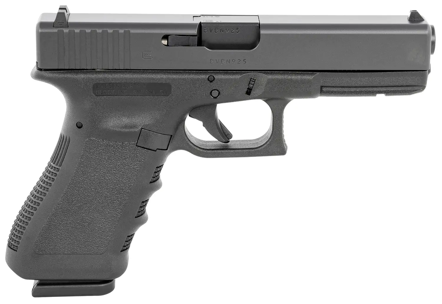 GLOCK 17 V 9MM PISTOL 4.49″ BLACK FXD 5.5 3-17RD MAGS