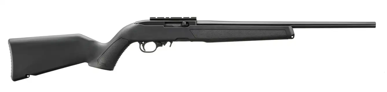 RUGER 10/22 22LR RIFLE 18.5″ BLUED/BLACK SYNTHETIC, BX-TRIGGER, RAIL INSTALLED, NO SIGHT 1-10RD