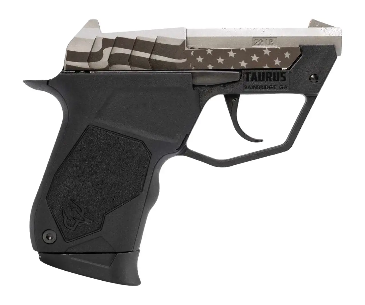 TAURUS 22TUC 22LR PSTL 3″ STS/US FLAG 1-9RD MAG