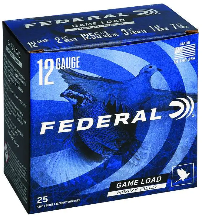 FEDERAL 12GA 2-3/4″ 3-1/4DE 1-1/8OZ 7.5 25 RD/BX 10 BX/CS