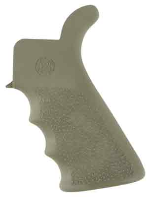 HOGUE AR-15 BEAVERTAIL GRIP – W/FINGER GROOVES OD GREEN