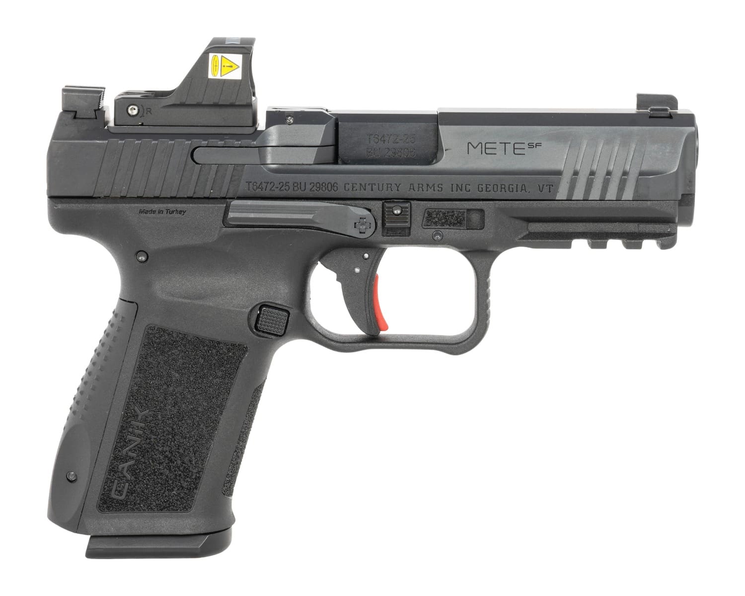 CENTURY CANIK METE SF ONE SERIES 9MM BLK PSTL 4.19 BRL 1-15RD MAG W/ MECANIK MO1 OPTIC