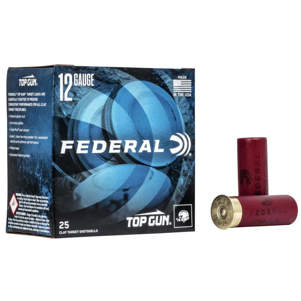 FEDERAL TOP GUN 12GA 2-3/4″ 2-3/4DE 1OZ 7.5 25 RD/BX 10 BX/CS