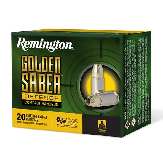 REMINGTON 380 AUTO 102GR BJHP GOLDEN SABER DEFENSE 20 RD/BX 25 BX/CS
