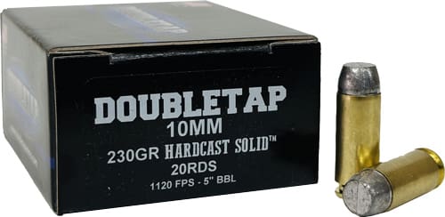 DOUBLETAP 10MM 230GR WFNGC – HARDCAST SOLID 20RD 50BX/CS