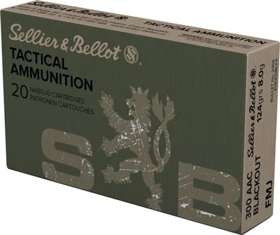 S&B 300 AAC 124GR FMJ – 20RD 50BX/CS