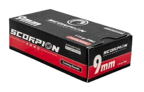 SCORPION 9MM LUGER – 115GR FMJ-RN 50RD 20BX/CS