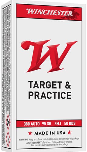 WINCHESTER USA 380 ACP 95GR – FMJ 50RD 10BX/CS
