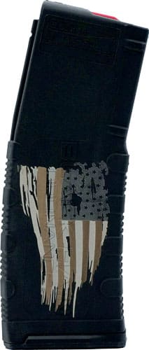 BLACK RAIN MAGAZINE AR15 30RD – 5.56″ TATTERED FLAG ETCHED