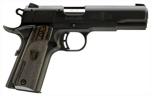 BROWNING 1911-22 BLACK LABEL – 22LR 4.25″ FS BLACK/LAMINATE