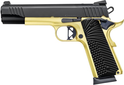 CHIAPPA 1911 SUPERIOR GRADE – 45ACP 5″ 8RD BLACK/GOLD