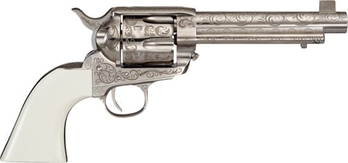 CIMARRON BAT MASTERSON 45LC – PW FS 5.5″ ENGRAVED NICKEL