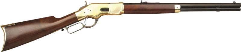 CIMARRON 1866 YELLOWBOY 44SP – 20″ OCTAGON BRASS/BLUED WALNUT
