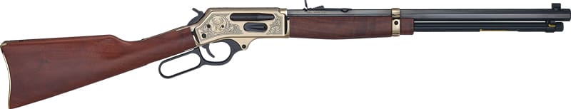 HENRY H9 BRASS SIDE GATE 30-30 – 20″ BRASS WALNUT WILDLIFE ED.