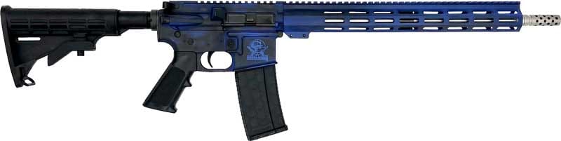 GLFA AR15 BATTLEWORN 223 WYLDE – 16″ S/S BBL ROYAL BLUE