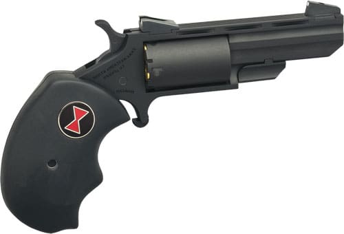 NAA”TRUE BLACK WIDOW” MINI-REV – 22WMR 2″ FS CERAKOTE BLACK