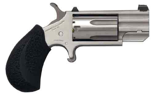NAA MINI-REVOLVER “PUG” 22WMR – 1″HB WHITE DOT BLACK RUBBER