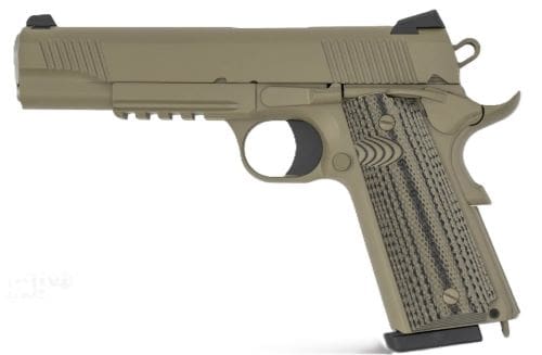 TISAS 1911 RAIDER 9MM – 5″ BBL G10 W/ RAIL 2-9RD FDE