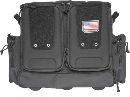 GPS TACTICAL ROLLING RANGE BAG – HOLDS 10 HANDGUNS BLACK NYLON