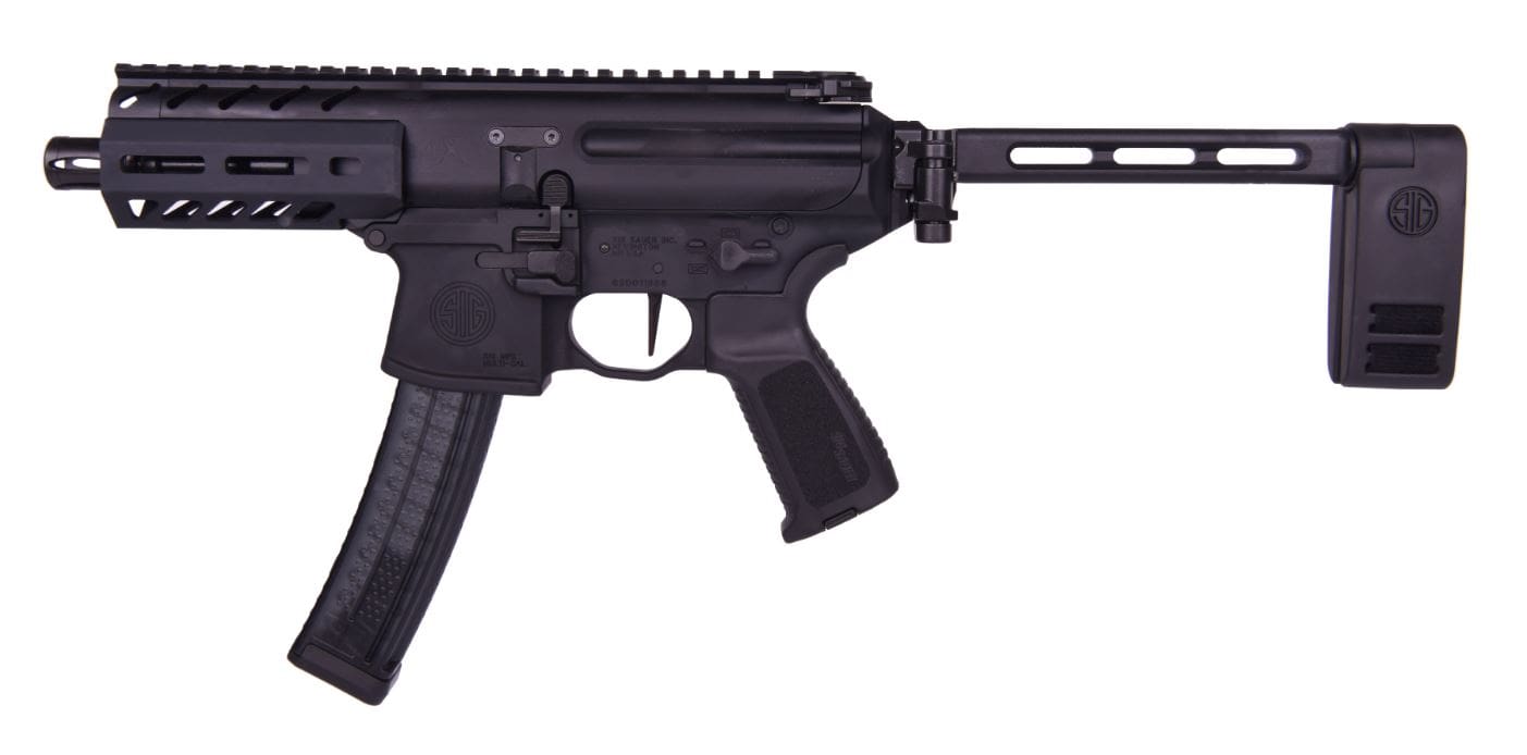 SIG SAUER MPX 9MM PSTL 4.5″ BLK SA, PCB, MLOK, 1-35RD MAG